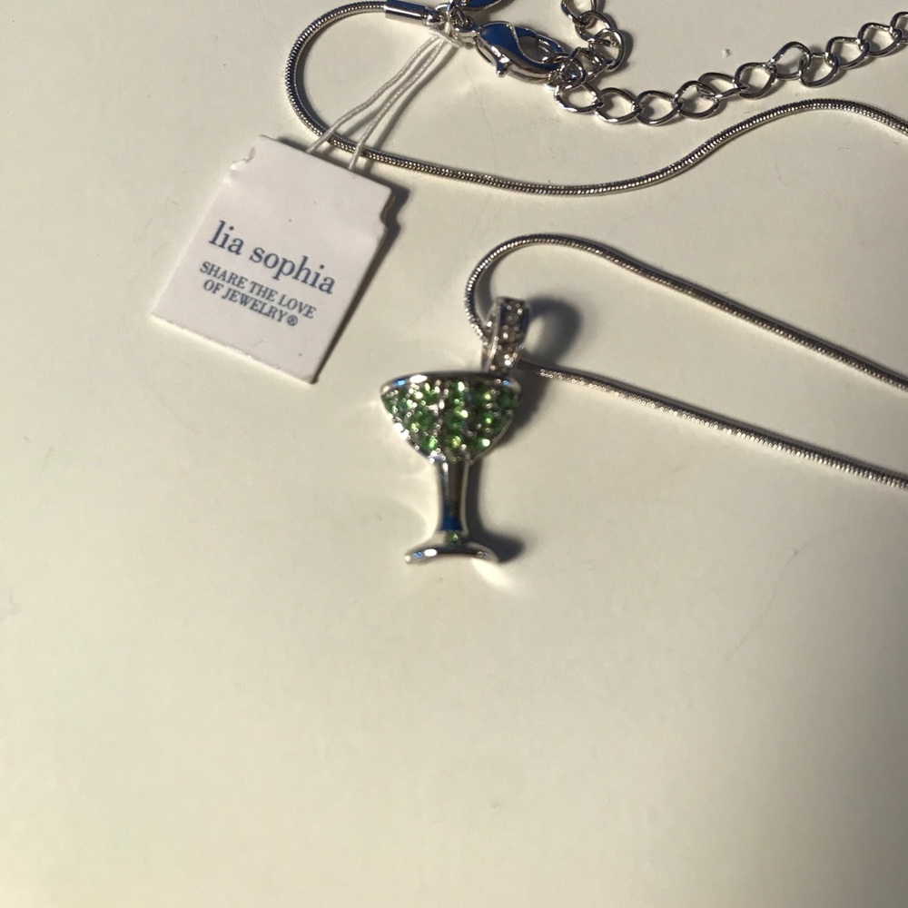NWT Martini charm necklace